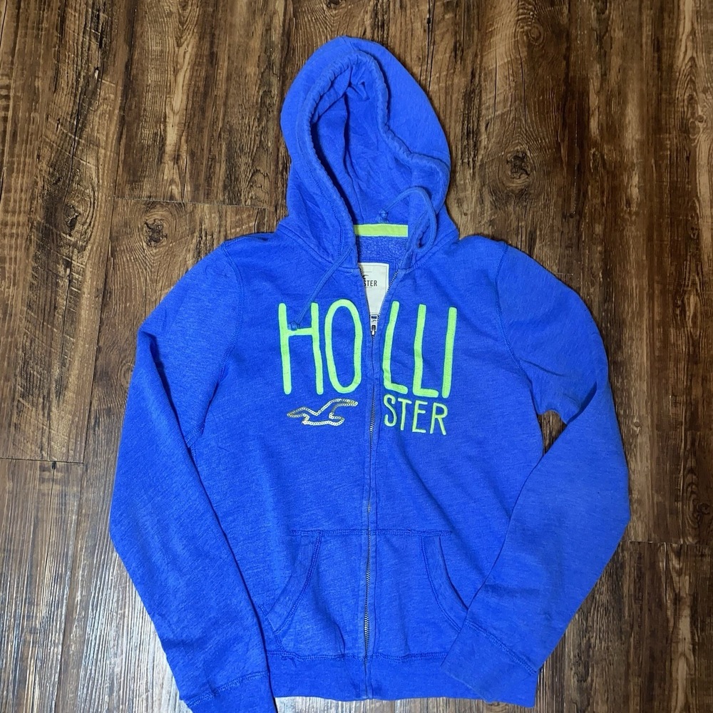 Hollister Y2K Womens Bling Seagull Full‎ Zip Hoodie Sweater Large
